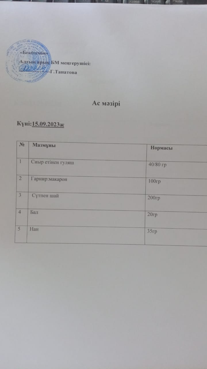 Ас мәзірі